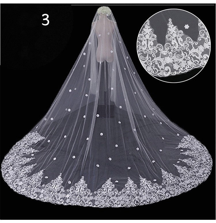 Bridal Wedding Dress Long Tail Luxury Super Fairy Wedding Veil